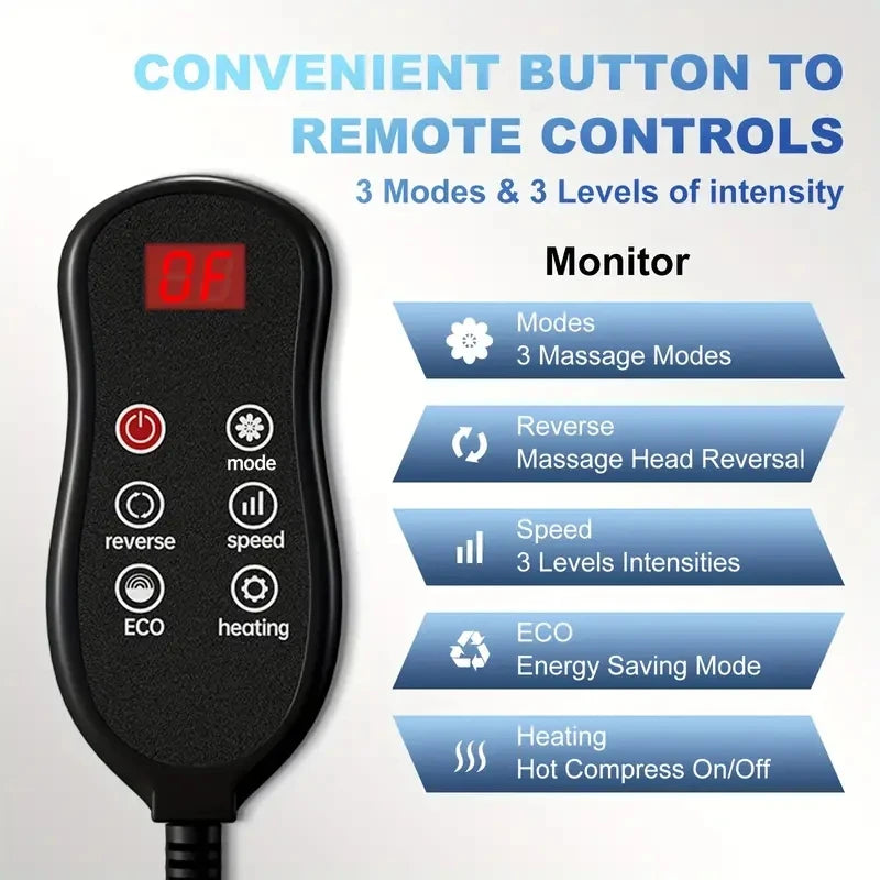 Extra Big Electric Foot Massager Hot Compress Shiatsu Kneading